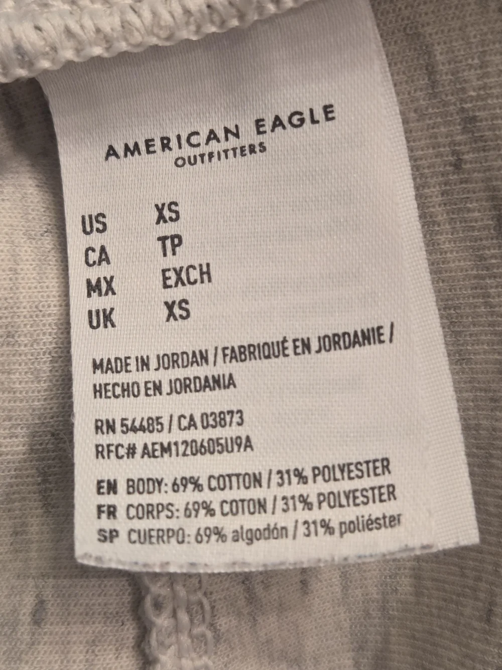 American Eagle Kids Grey Knit Jogger Pants with Black Accents Size XS